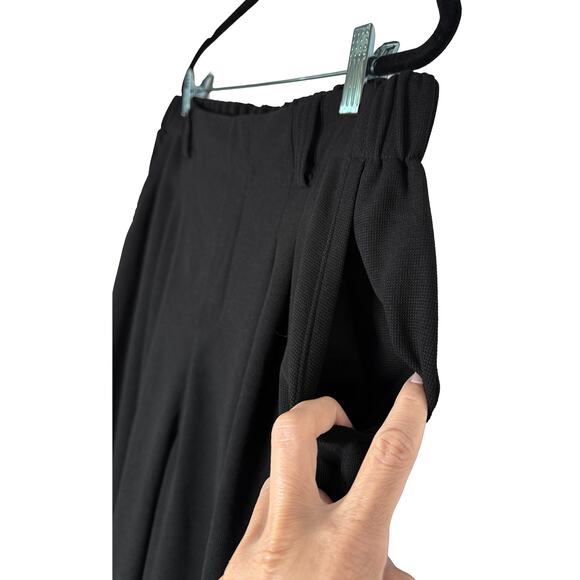 Halara Women's Black Flex High Waisted Pocket Wide Leg Waffle Work Pants L - Picture 8 of 11